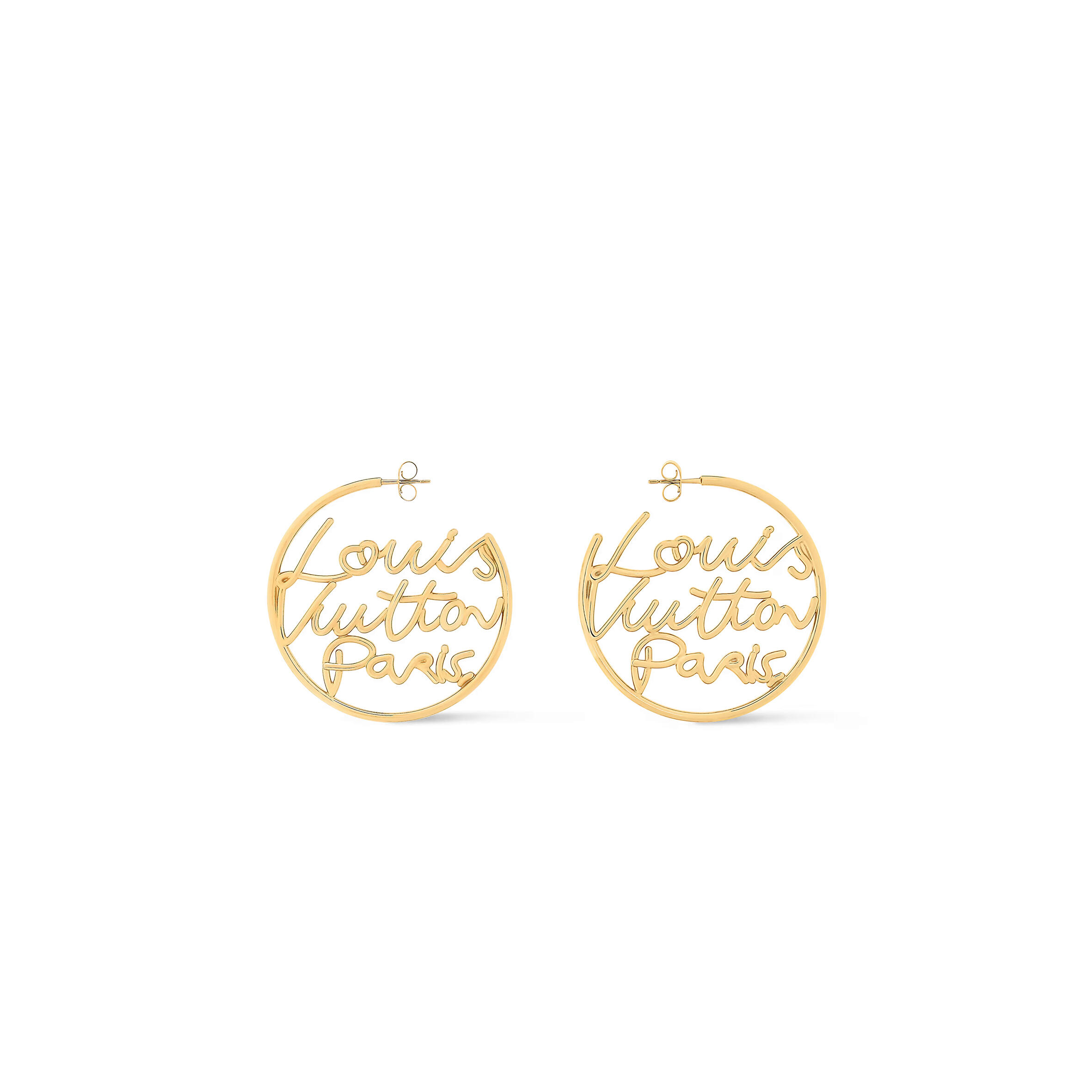 LOUIS VUITTON LV SCRIPT EARRINGS M03239